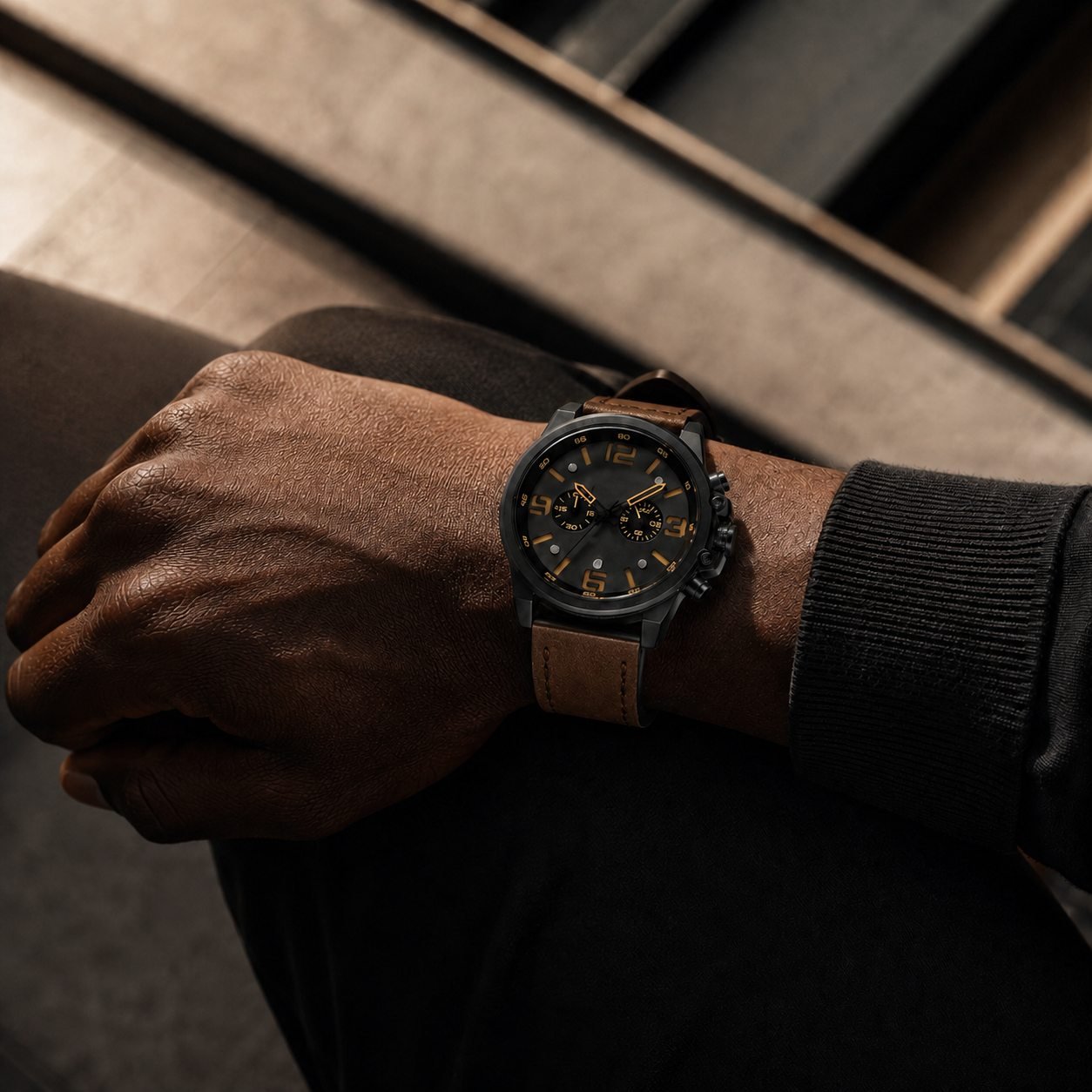 Nocturne Chrono portée au poignet